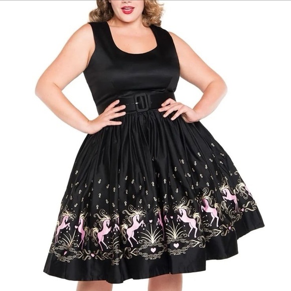 Pinup Couture Aurora Dancing Horses Dress large - Picture 11 of 16